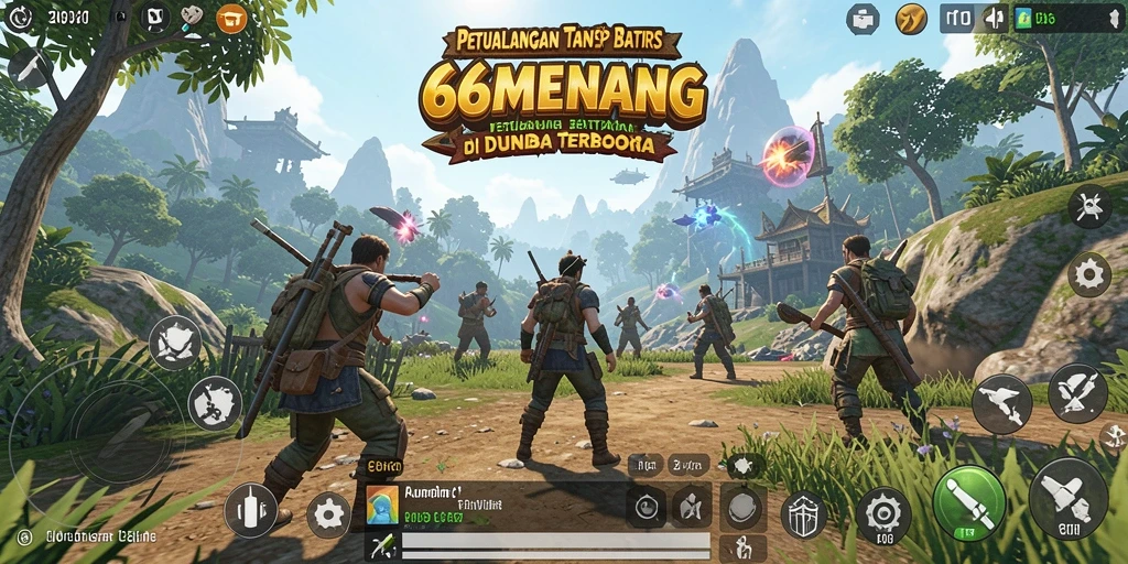 Gameplay seru di dunia terbuka 66MENANG dengan petualangan yang tak terbatas.
