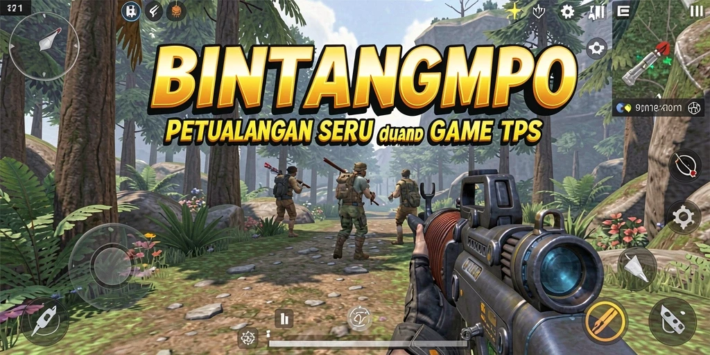 Screenshot BINTANGMPO menampilkan aksi seru dalam gameplay TPS.