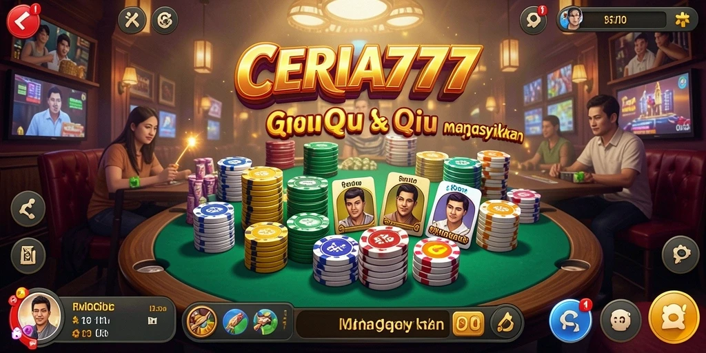 Tangkapan layar dari gameplay seru QiuQiu CERIA777.