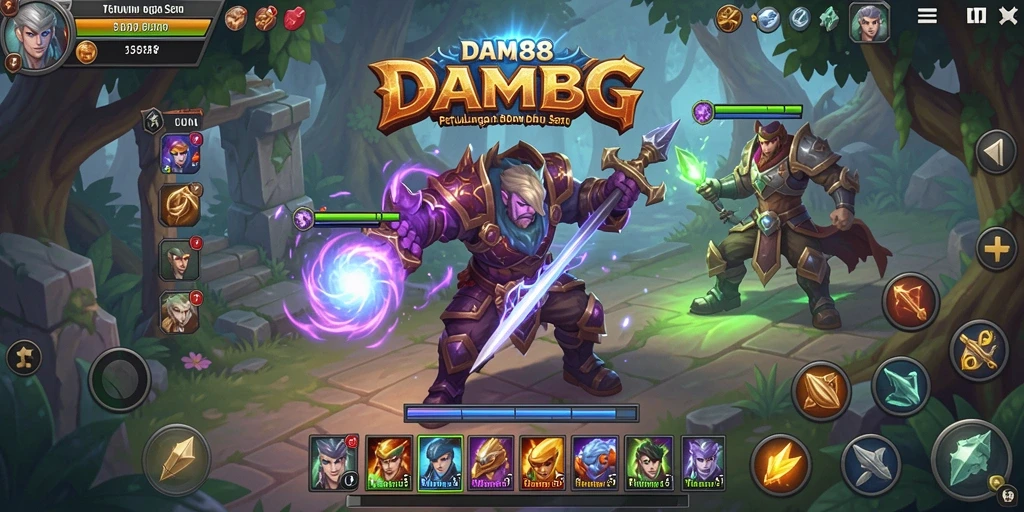 Screenshot gameplay <strong>DAM88</strong> menampilkan aksi pertarungan yang mendebarkan.