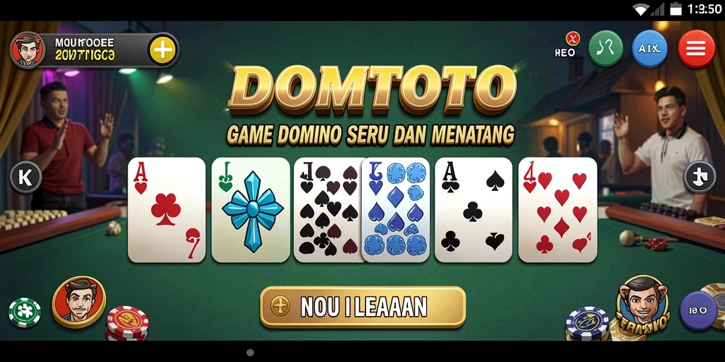 Tampilan menarik dari <strong>DOMTOTO</strong> dengan gameplay domino yang mengasyikkan.