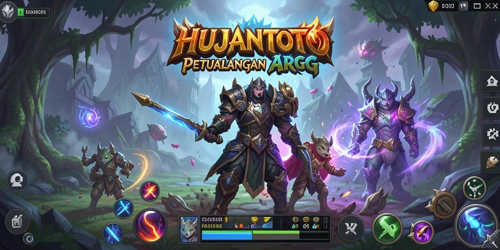 Screenshot gameplay HUJANTOTO menampilkan pertarungan seru dalam dunia ARPG.