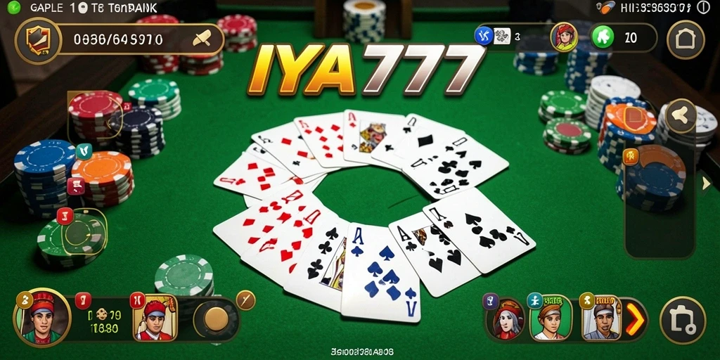 Screenshot gameplay IYA777 yang menampilkan suasana seru permainan Gaple.