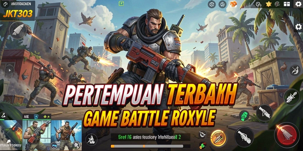 Tampilan gameplay seru dalam pertempuran Battle Royale JKT303.
