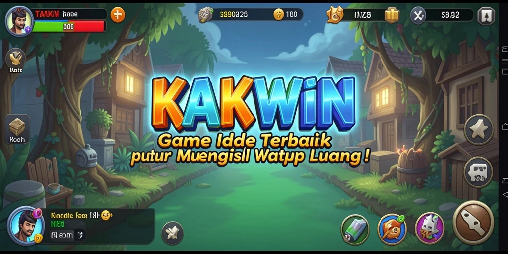 Tampilan gameplay KAKWIN dengan grafis yang indah dan interaksi membangun.