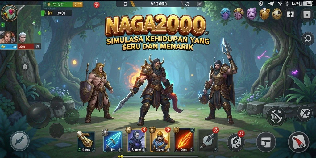 Screenshot NAGA2000 menunjukkan interaksi seru dalam gameplay Simulation.