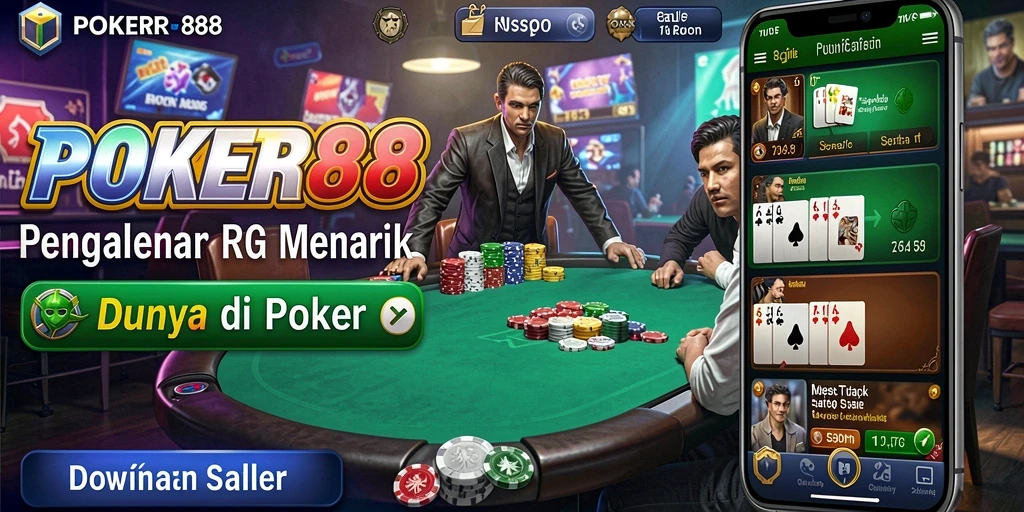 Tampilan gameplay menarik dari POKER88 yang menggabungkan RPG dan poker.