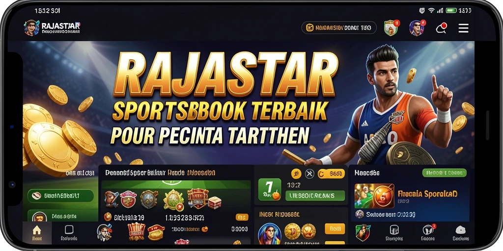 Tampilan antarmuka RAJASTAR saat melakukan taruhan olahraga.