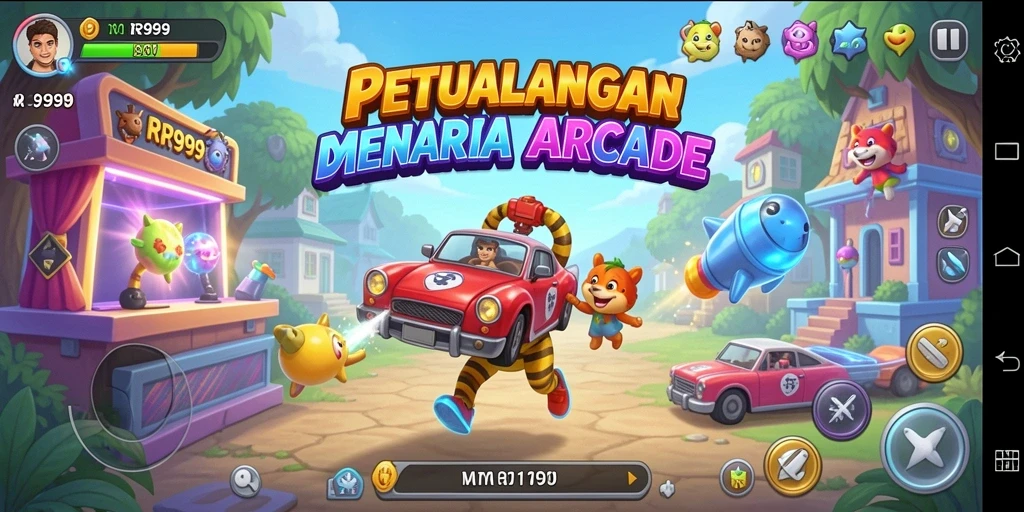 Screenshot gameplay RR999 menampilkan aksi mengasyikkan dalam game Arcade.