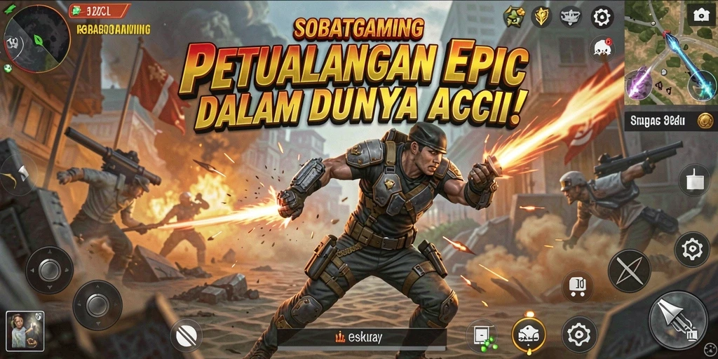 Tampilan seru gameplay SOBATGAMING saat pertarungan epik.