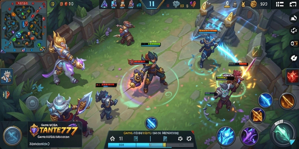 Tampilan gameplay TANTE777 yang menegangkan dan penuh aksi.